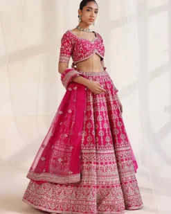 Aarya Fuchsia Embroidered Lehenga Set