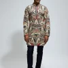 Abstract Heavily Embellished Short Kurta Set