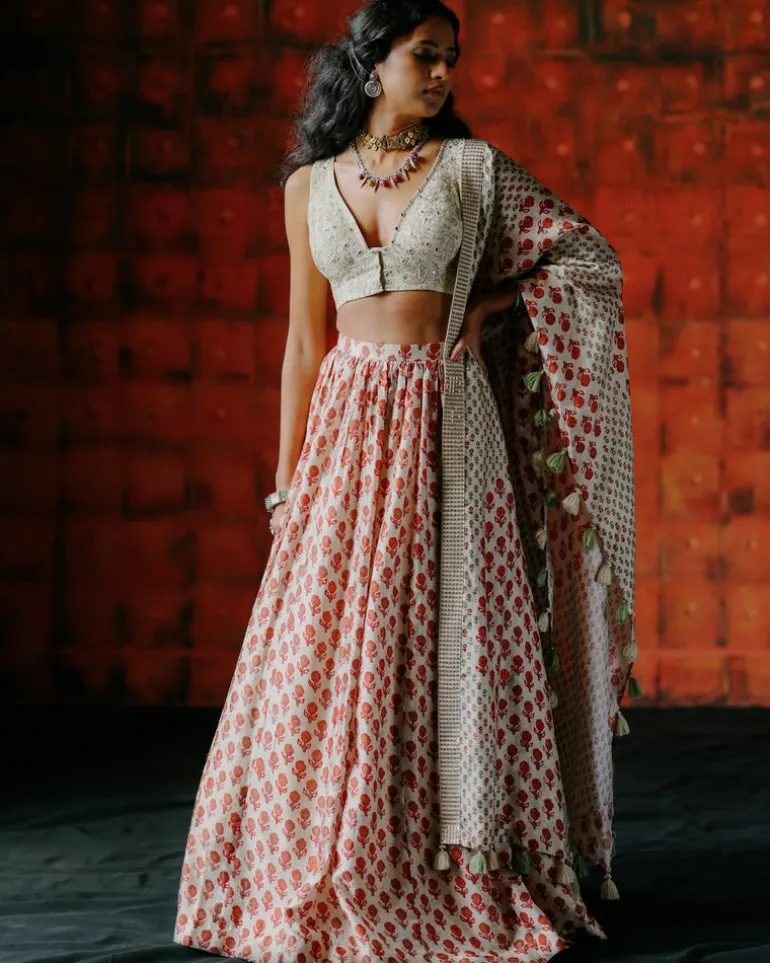 Adhira Pearl Lehenga Set