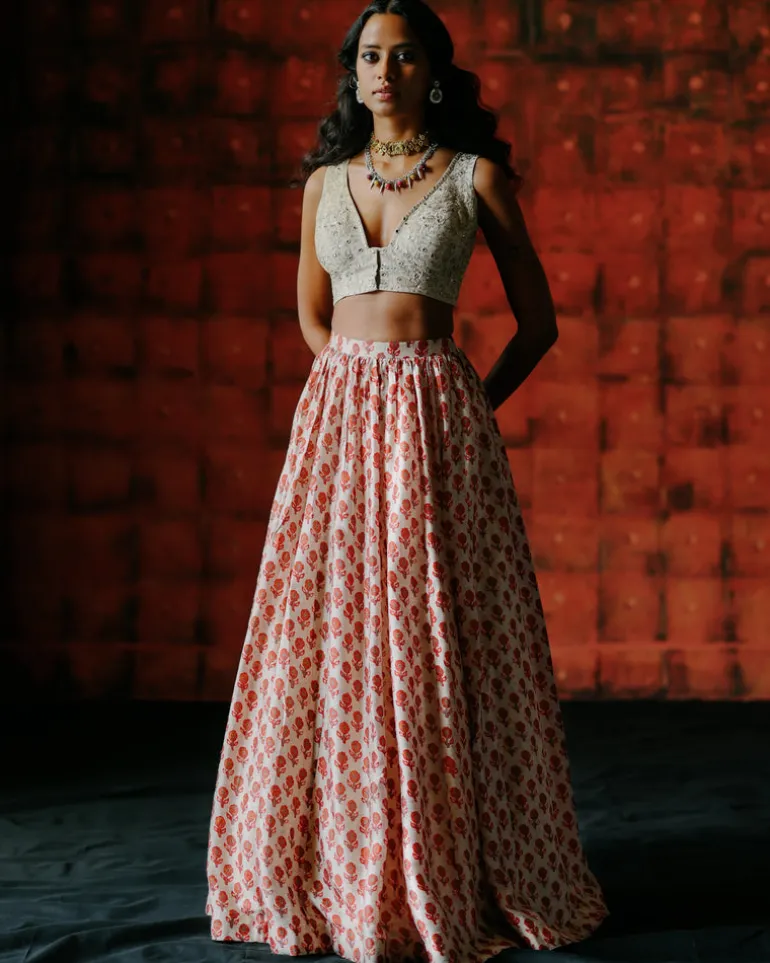 Adhira Pearl Lehenga Set