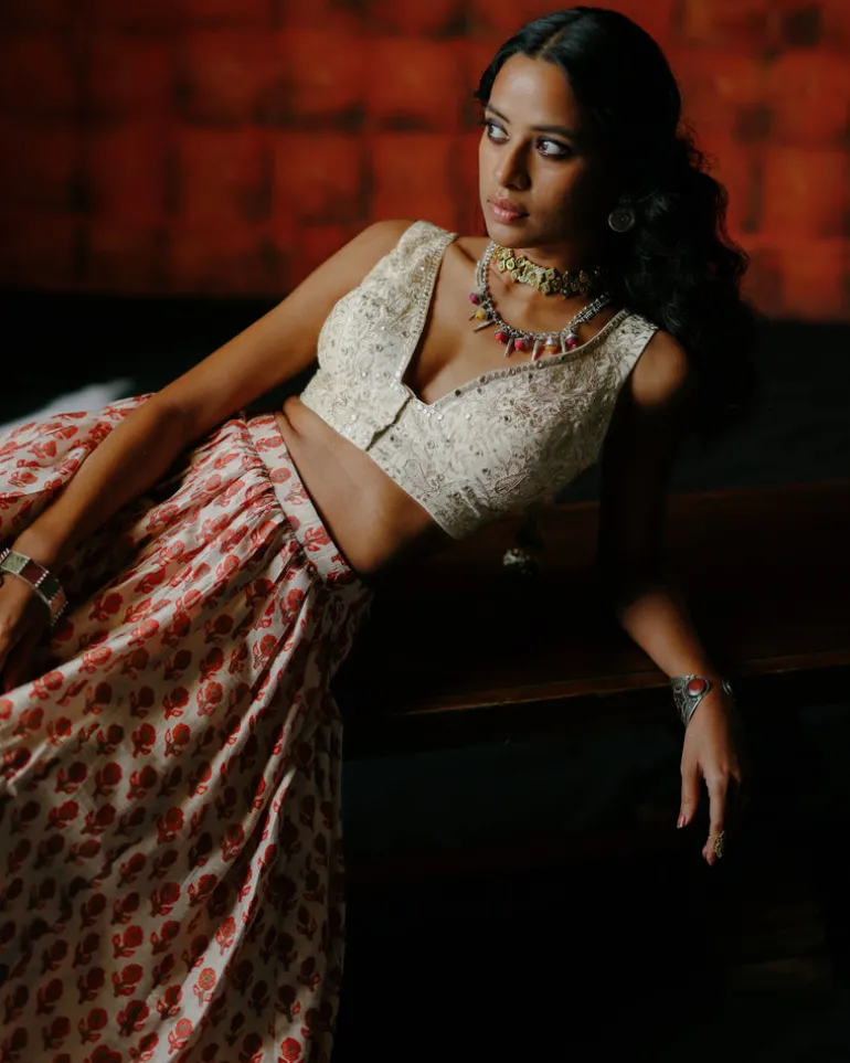 Adhira Pearl Lehenga Set