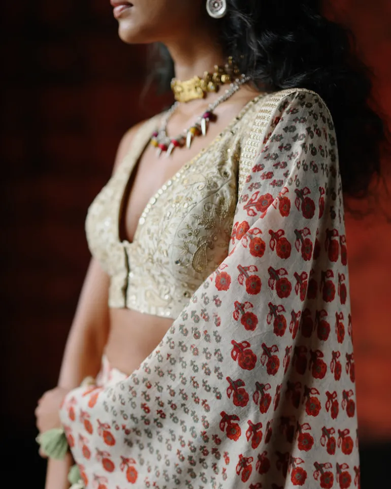 Adhira Pearl Lehenga Set