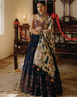 Ajrakh Kalamkari Lehenga