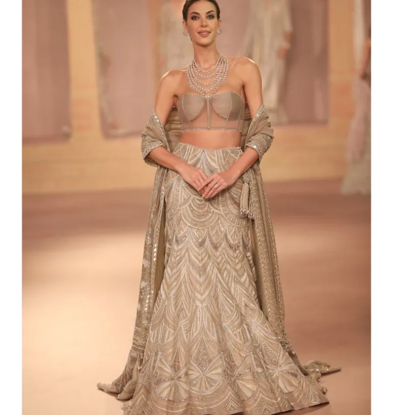 Alicia Pearl Corset Lehenga Set