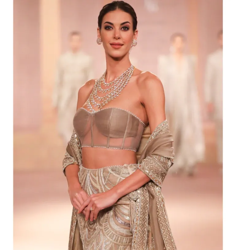 Alicia Pearl Corset Lehenga Set