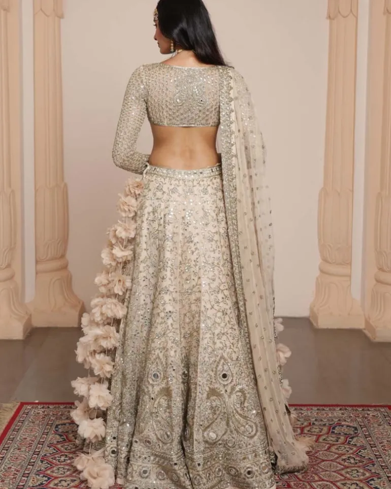 All Gold Sand Paisley Lehenga Set