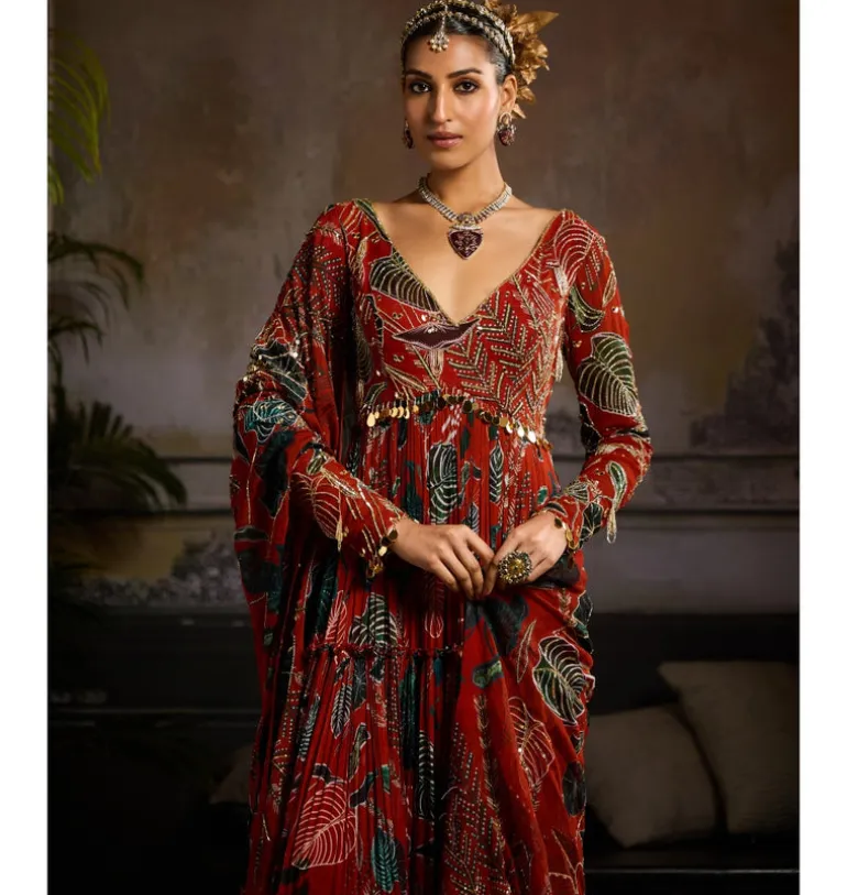 Amber Essence Anarkali Set