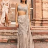 Amoudi Ray Chiffon Drape Skirt Sari Set
