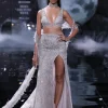Aphrodite Embroidered Skirt Paired With A Choli And A Trail Cape