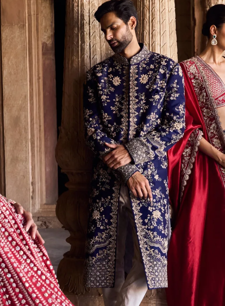 Araav Silk Sherwani Set