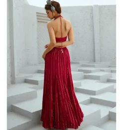 Aura Red Skirt Set
