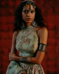 Avocado Lehenga Set