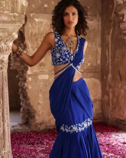Ayesha Pre-Draped Sari Set