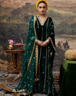 Azal Makhmali Kaftan Set