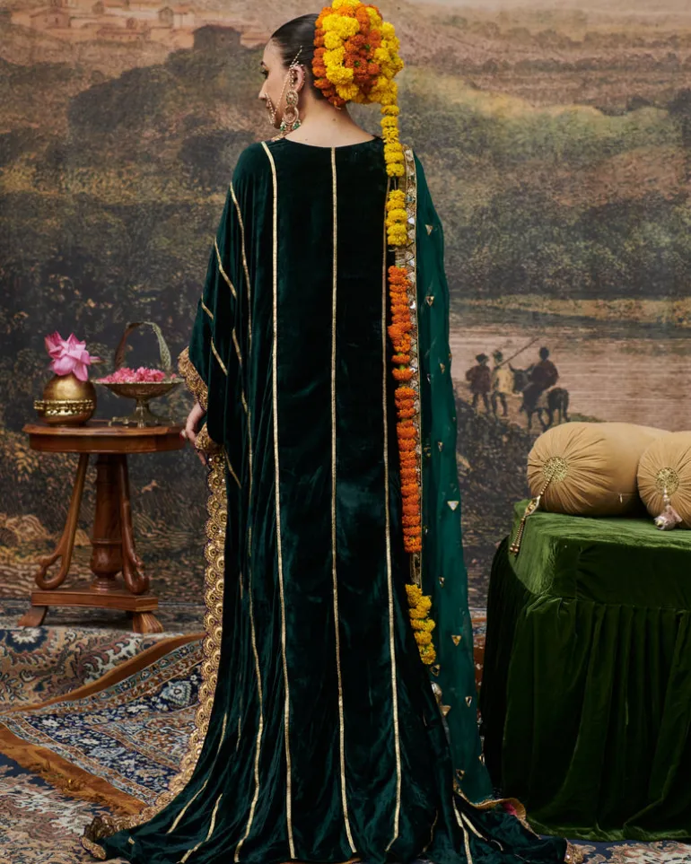 Azal Makhmali Kaftan Set