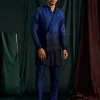 Azure Ombre Modal Linen Kurta With Matching Pajama