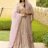 Baby Orchid Mirror Embroidered Lehenga Set