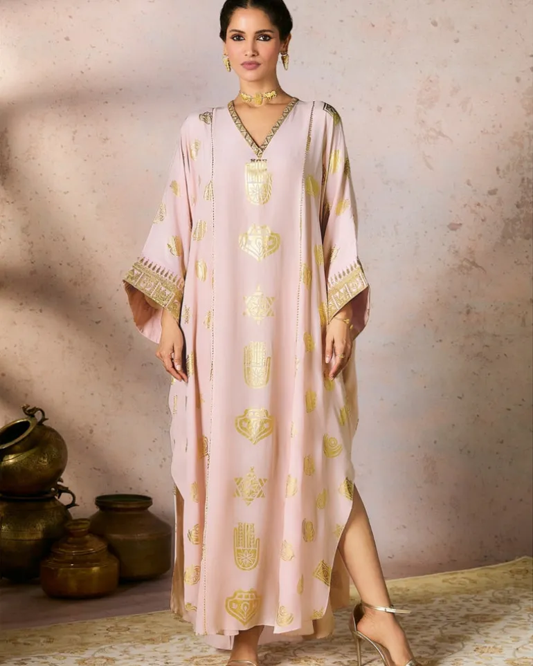 Baby Pink Trinkets Kaftan