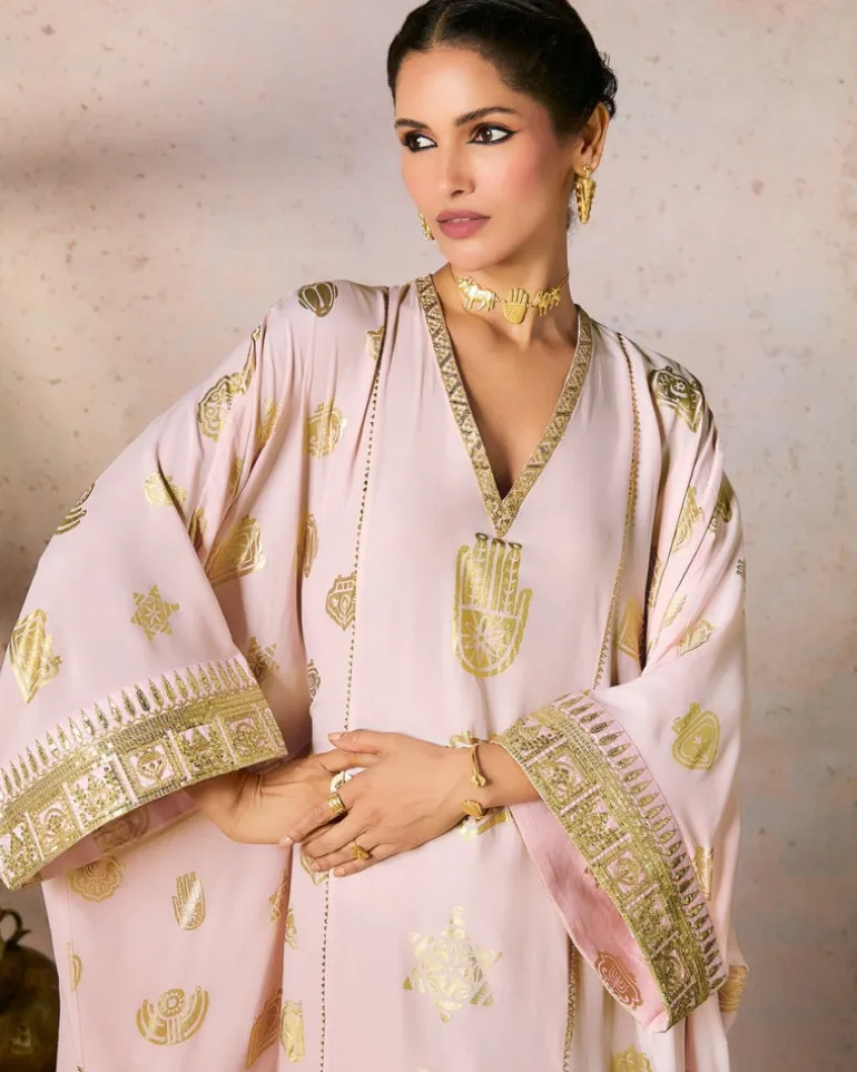 Baby Pink Trinkets Kaftan