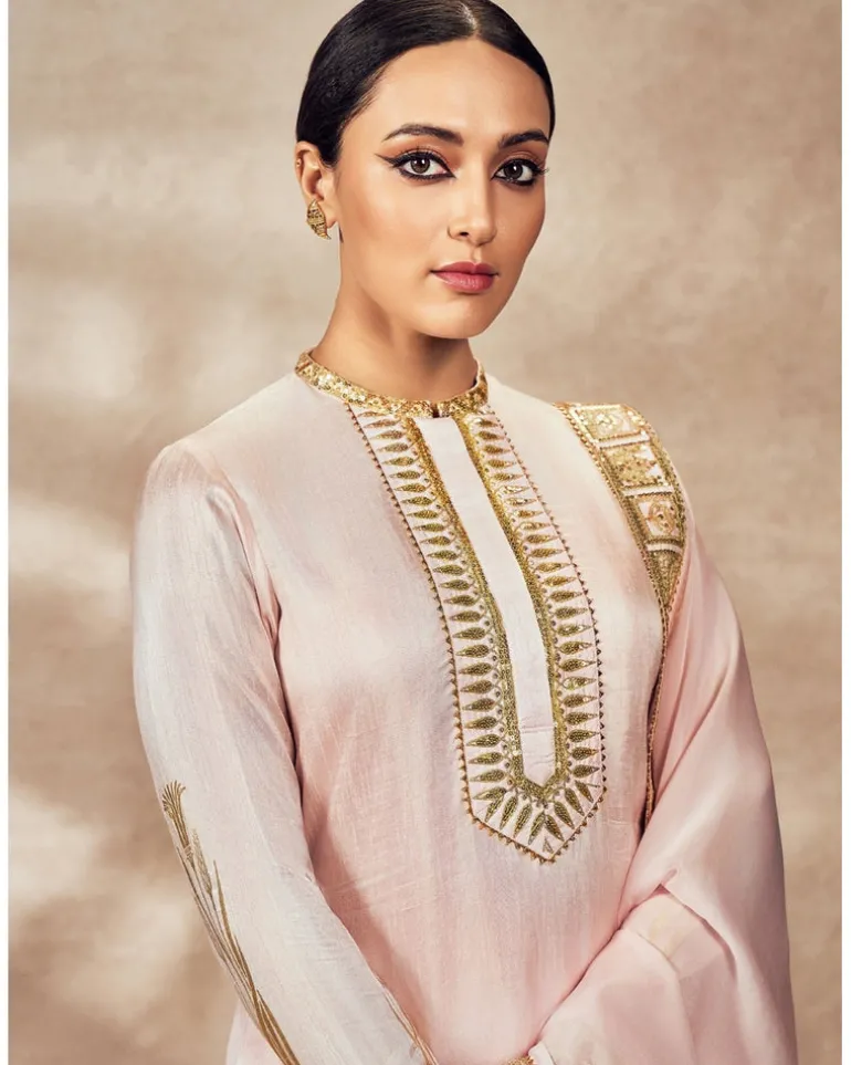Baby Pink Whispering Lily Sharara Set