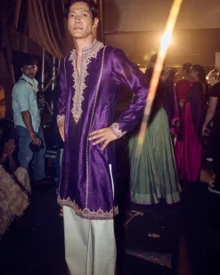 Baingani Embroidered Kurta Set