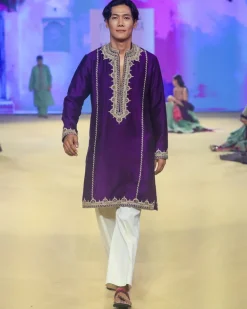 Baingani Embroidered Kurta Set
