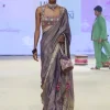 Baingani Metallic Tissue Sari