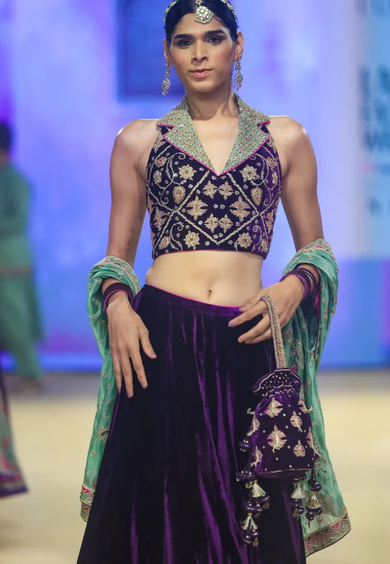 Baingani Modern Lehenga Set