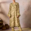 Beige Midnight Maze Tunic Set