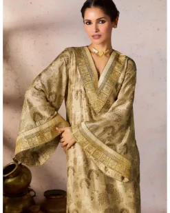 Beige Midnight Maze Tunic Set