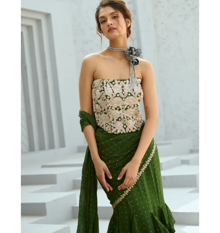 Bianca Corset Pre Drape Sari Set