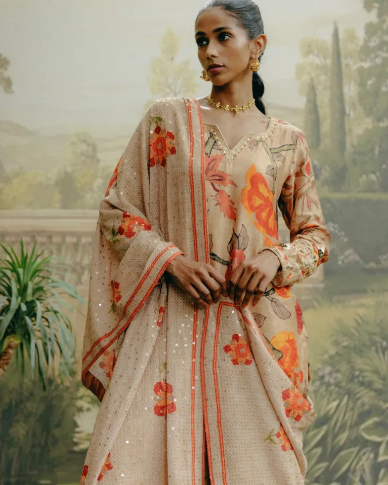 Biscuit Brown Kurta Set