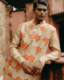 Biscuit Brown Printed Kurta Set