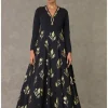 Black All In Bloom Anarkali