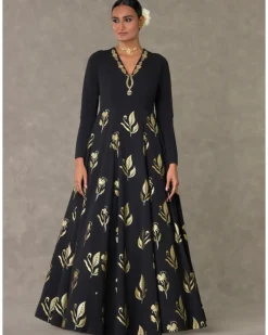 Black All In Bloom Anarkali