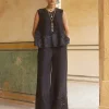 Black Cami Top & Trouser Set