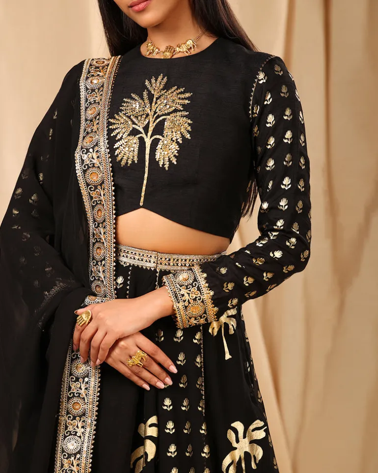 Black Coco Lehenga Set