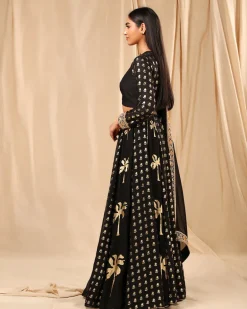 Black Coco Lehenga Set
