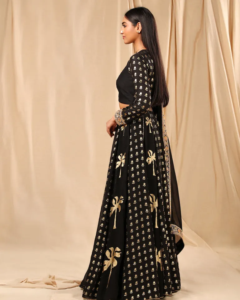 Black Coco Lehenga Set