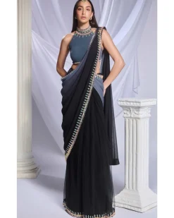 Black Rose Sari Set