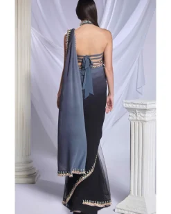 Black Rose Sari Set