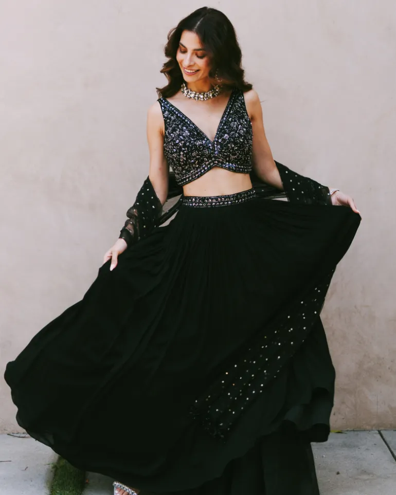 Black Savli Lehenga