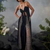 Black Sheer Panel Trousers Set