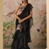 Black Solid Noir Sari Set