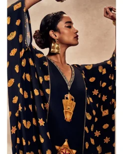 Black Trinkets Kaftan