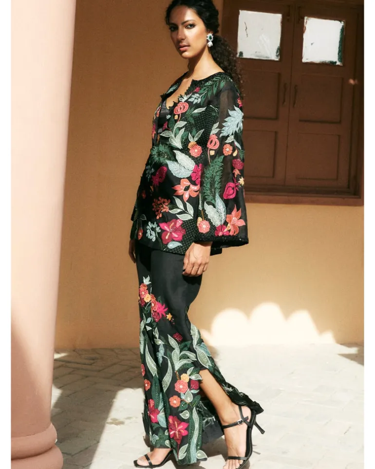 Black Tunic And Pant Set