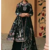 Black Voluminous Anarkali Set