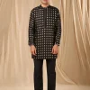 Black Wallflower Kurta Set