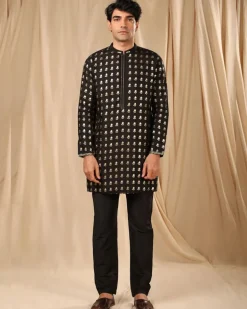 Black Wallflower Kurta Set