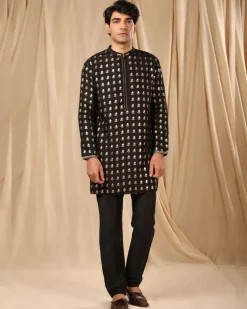 Black Wallflower Kurta Set